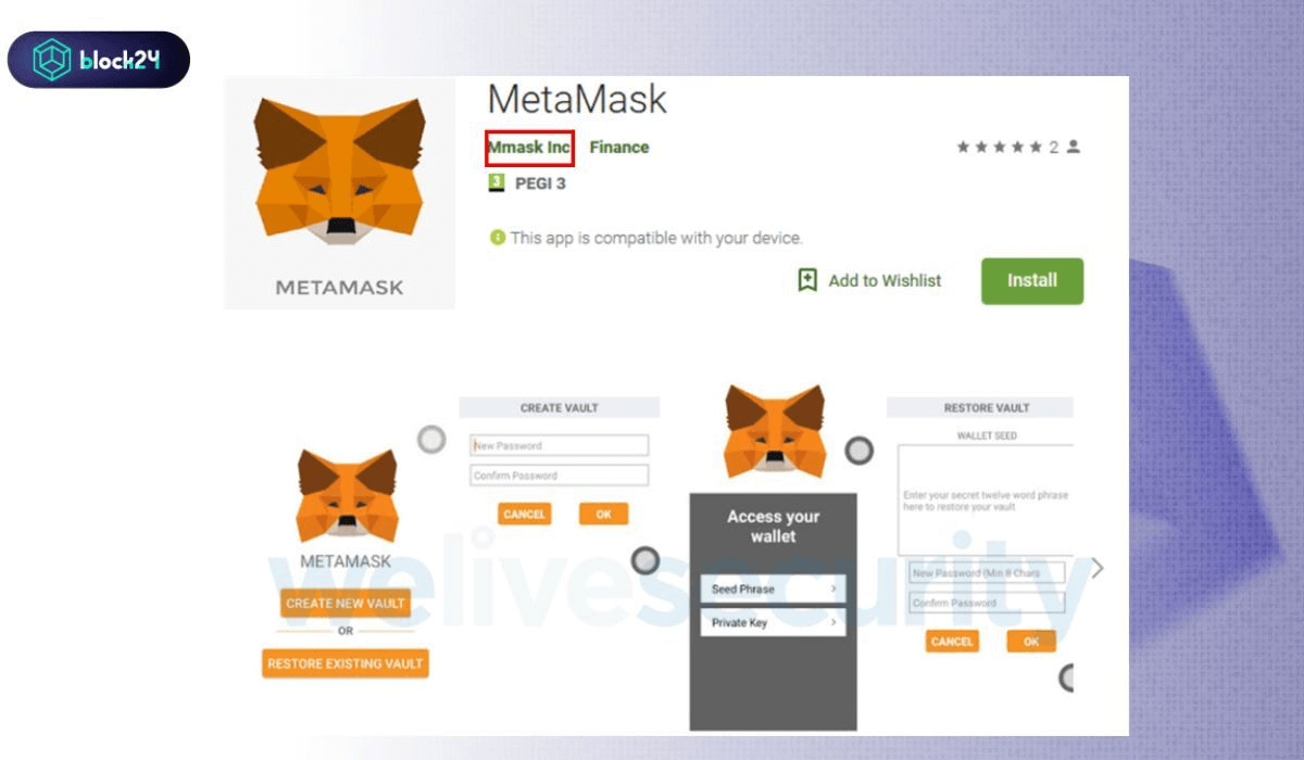 Browser extension giả mạo MetaMask