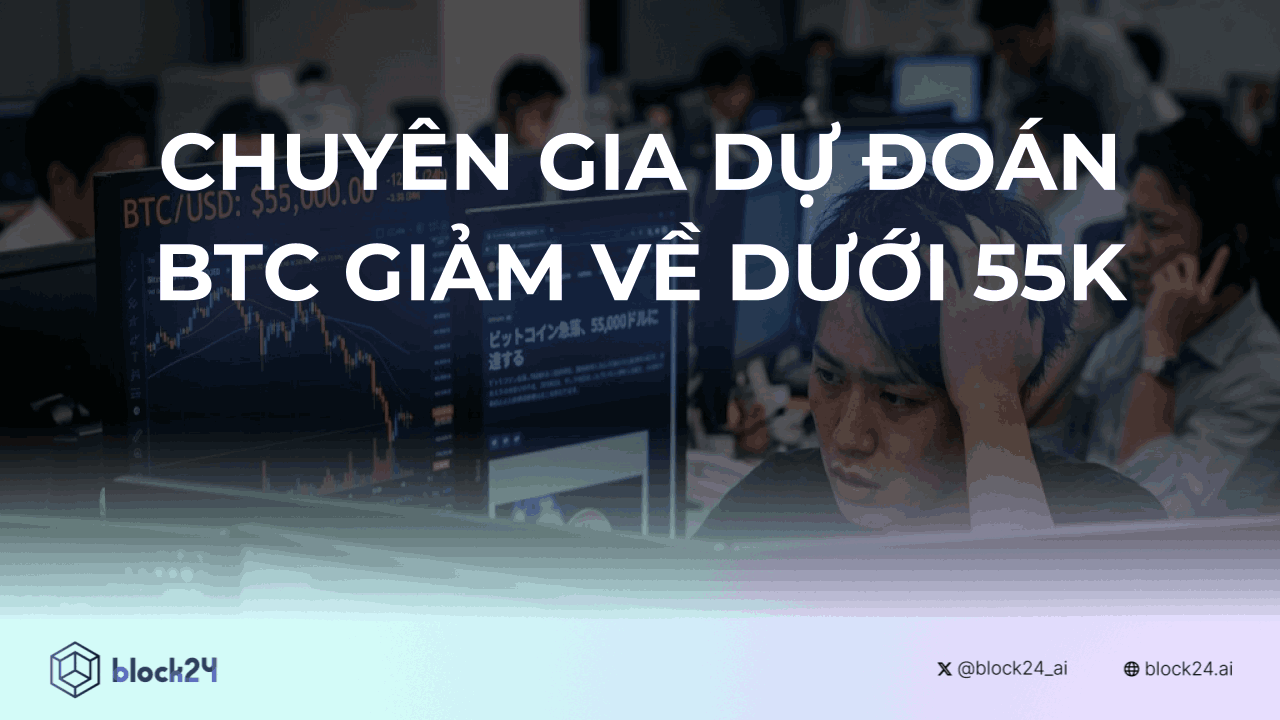Chuyên gia dự đoán BTC giảm về dưới 55K