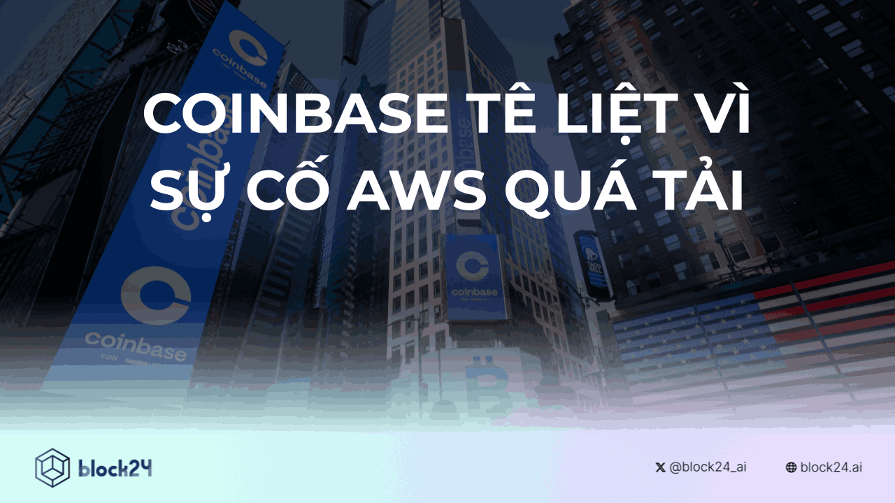 Coinbase tê liệt vì AWS quá tải