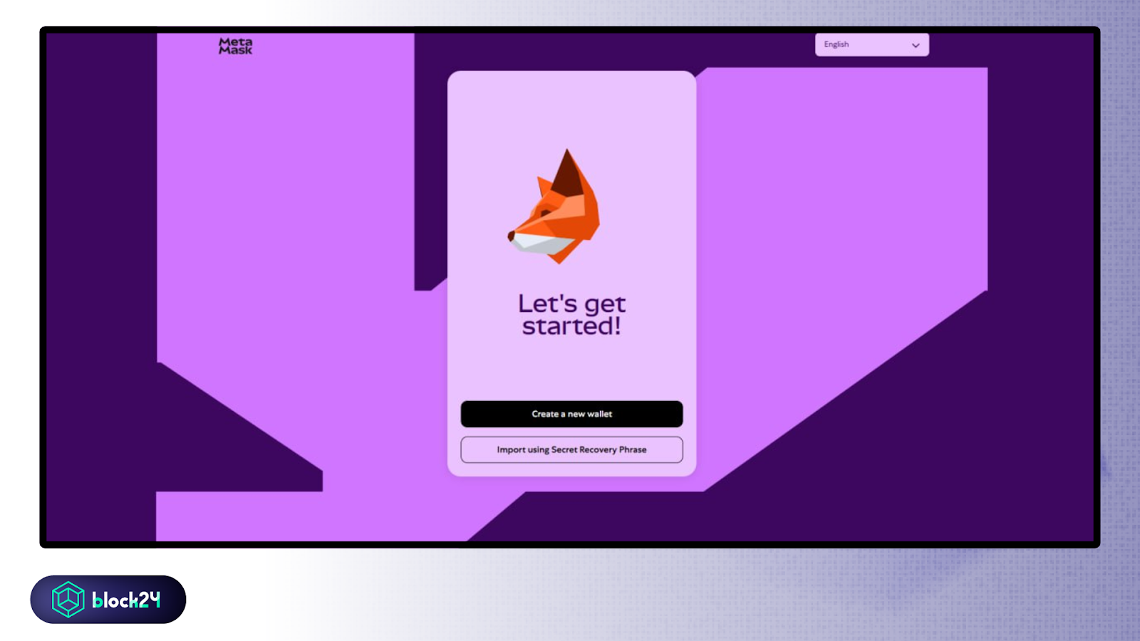Bắt đầu tạo ví MetaMask mới