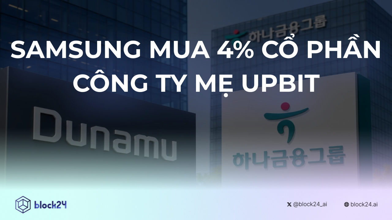 Samsung Thâu Tóm 4% Cổ Phần Công Ty Mẹ UpBit