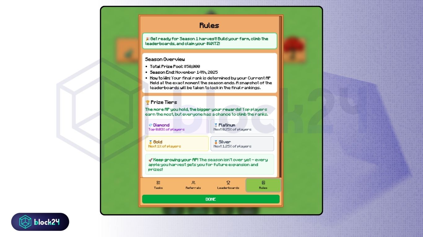 Airdrop season 1 của Appleville