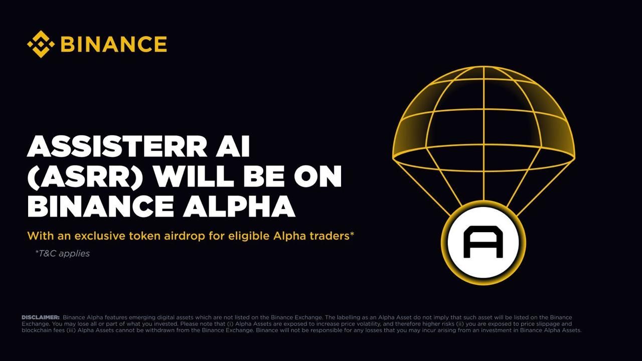 Binance Alpha sẽ airdrop token ASRR (Assisterr AI) vào ngày 29/5/2025