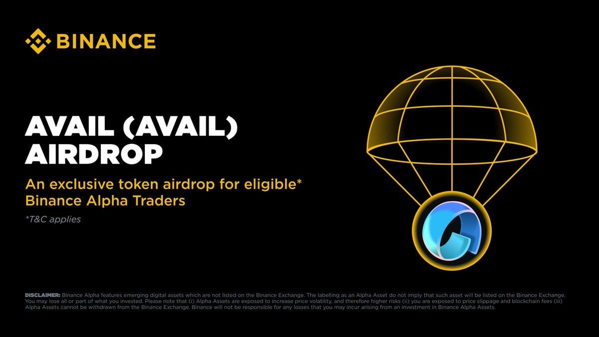 Binance Alpha sẽ airdrop AVAIL (Avail) vào ngày 20/6/2025!