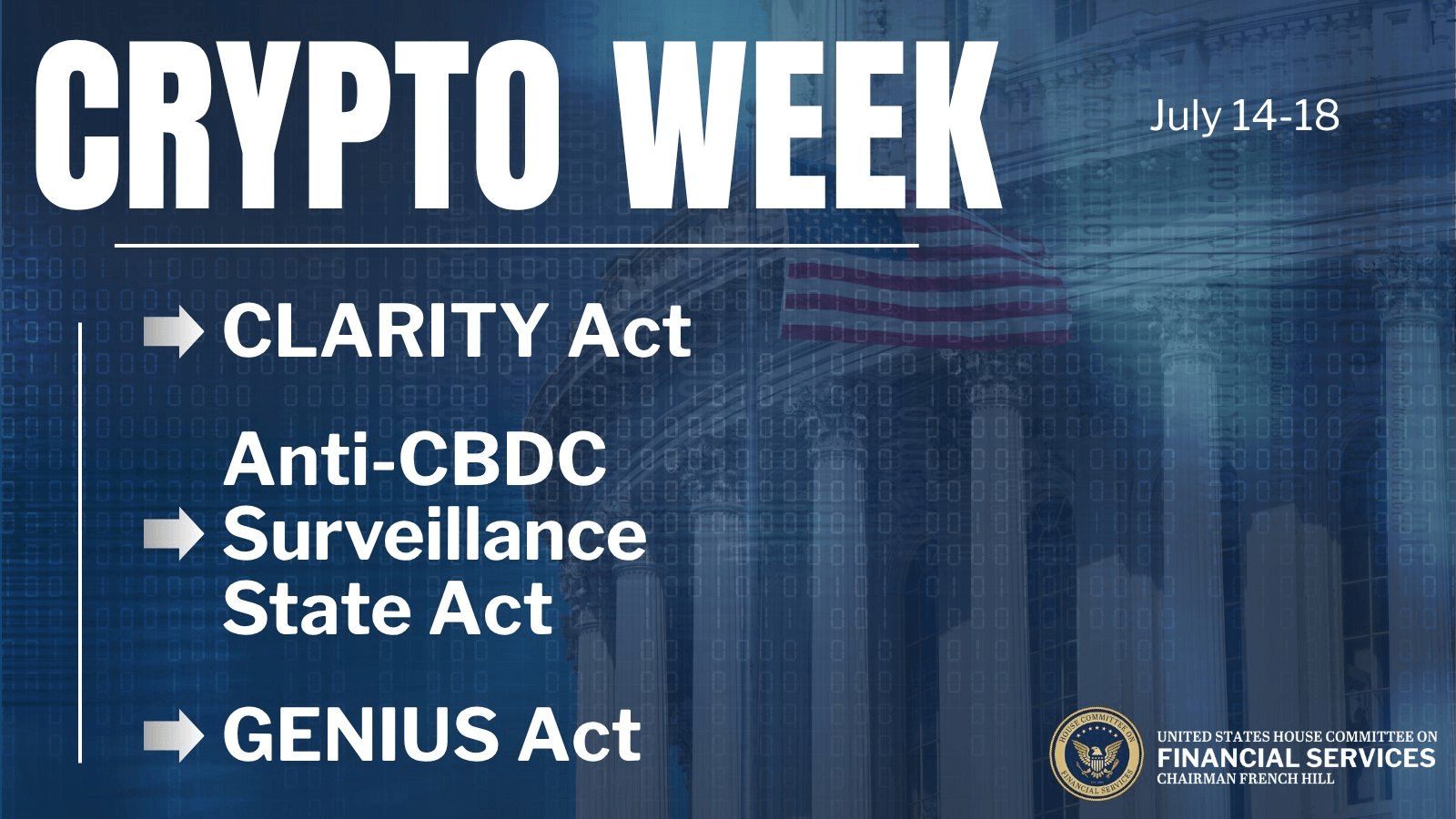 Ba dự luật trong Crypto Week