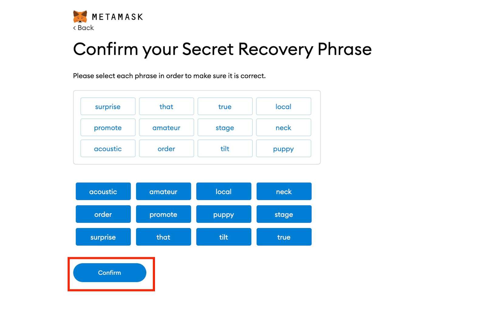 Seed Phrase trên MetaMask