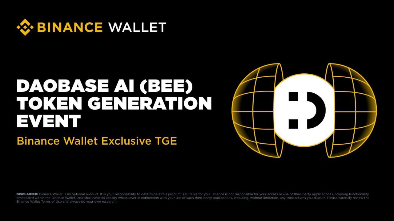 Binance Wallet khởi động sự kiện IDO số 25: DAOBase AI (BEE)!
