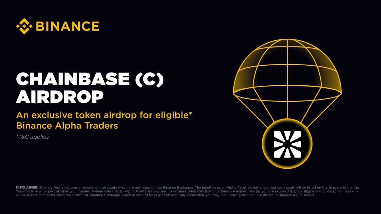 Binance công bố ngưỡng điểm airdrop token C (Chainbase) vào ngày 14/7/2025 - nguồn: X (Twitter)