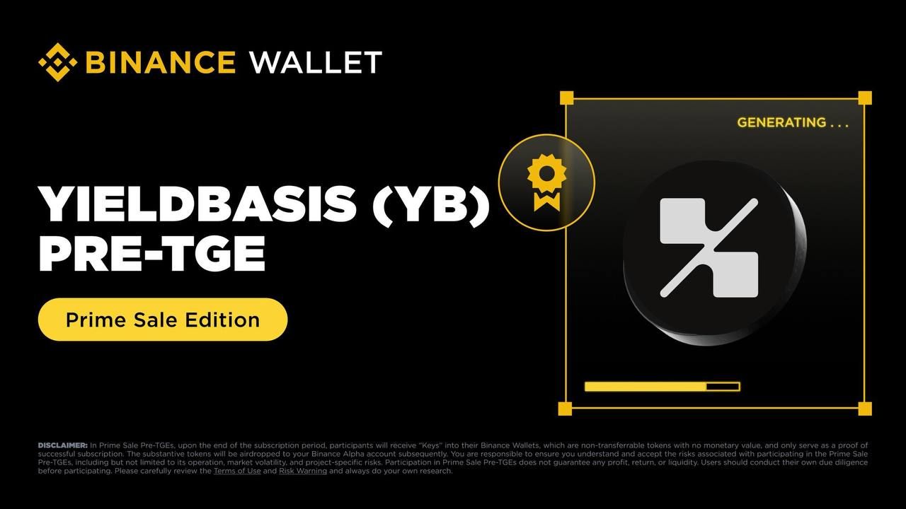 Binance Wallet giới thiệu dự án đầu tiên trên Prime Sale mang tên Yield Basis (YB) - nguồn: X (Twitter)