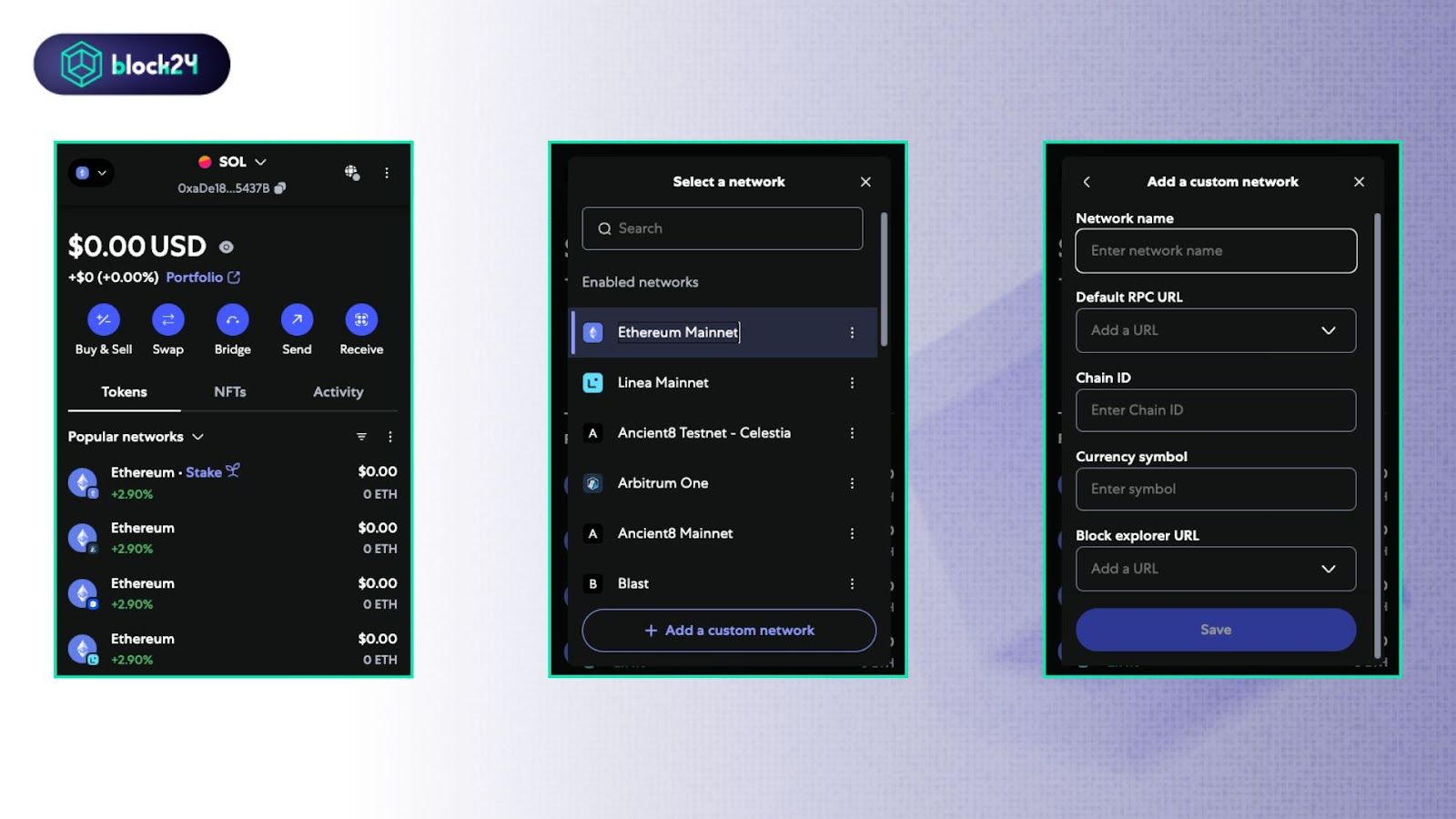 Thêm mạng Zora vào MetaMask
