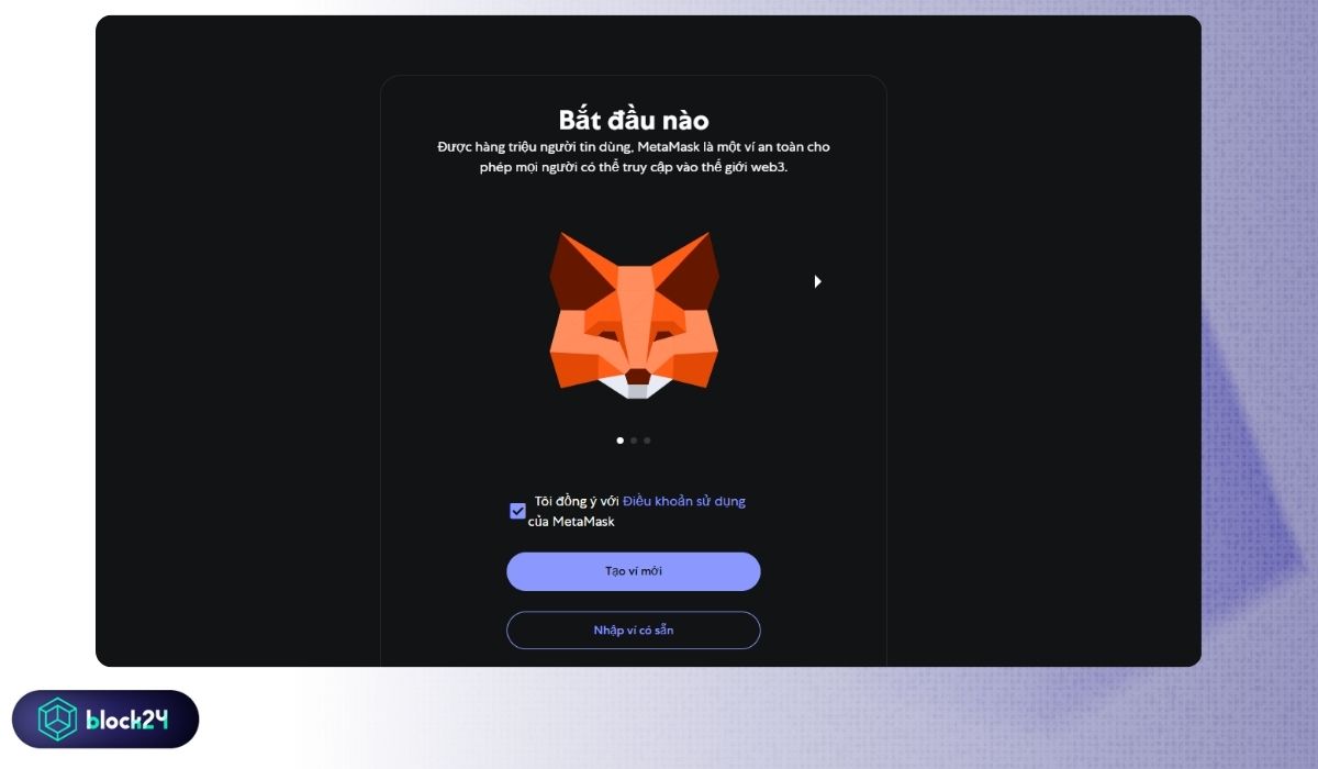 Tạo ví MetaMask