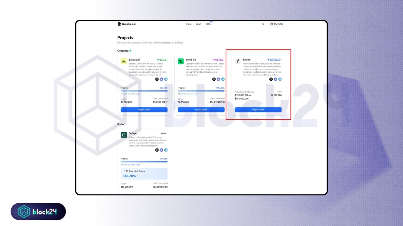 Chọn Falcon Project Details