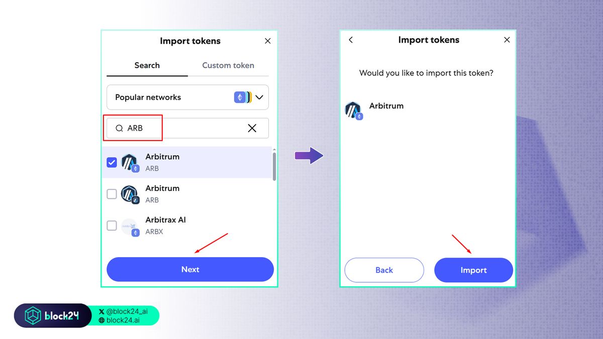Các bước thêm token vào ví - 2