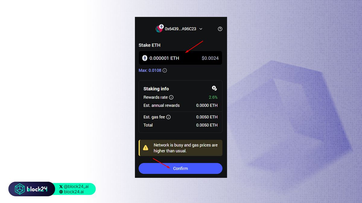 Các bước stake ETH trên MetaMask - 1