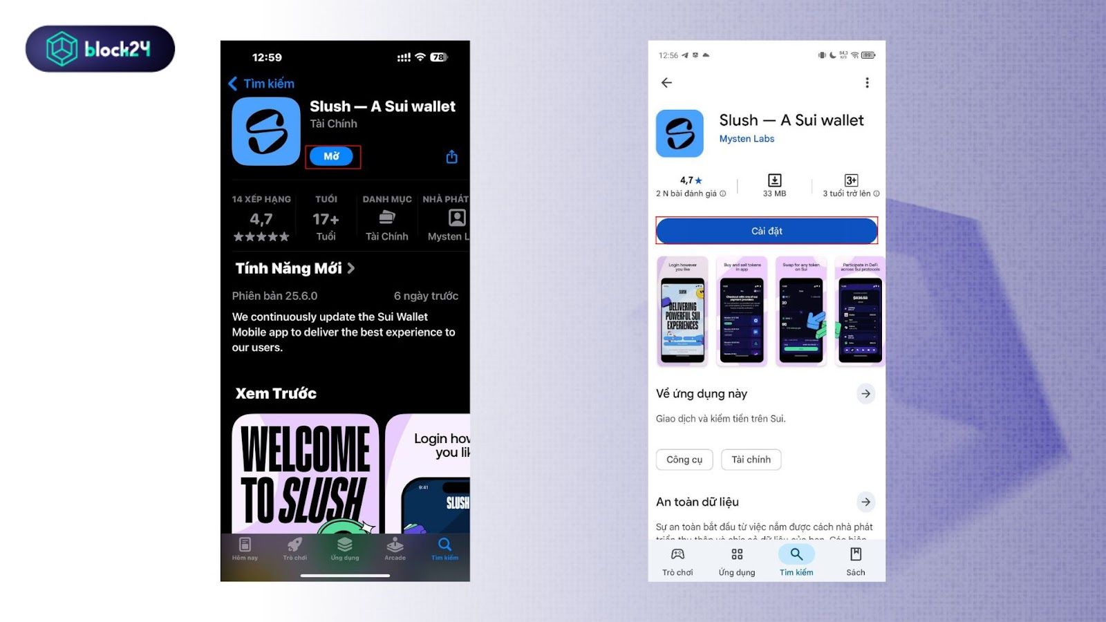 Slush Wallet trên App Store/CH Play
