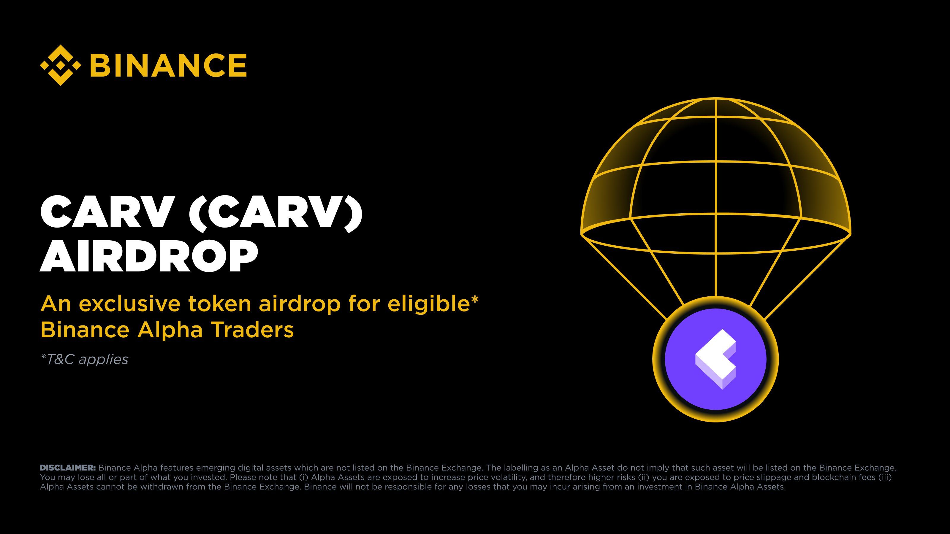 Binance Alpha sẽ niêm yết CARV vào ngày 23/6/2025!
