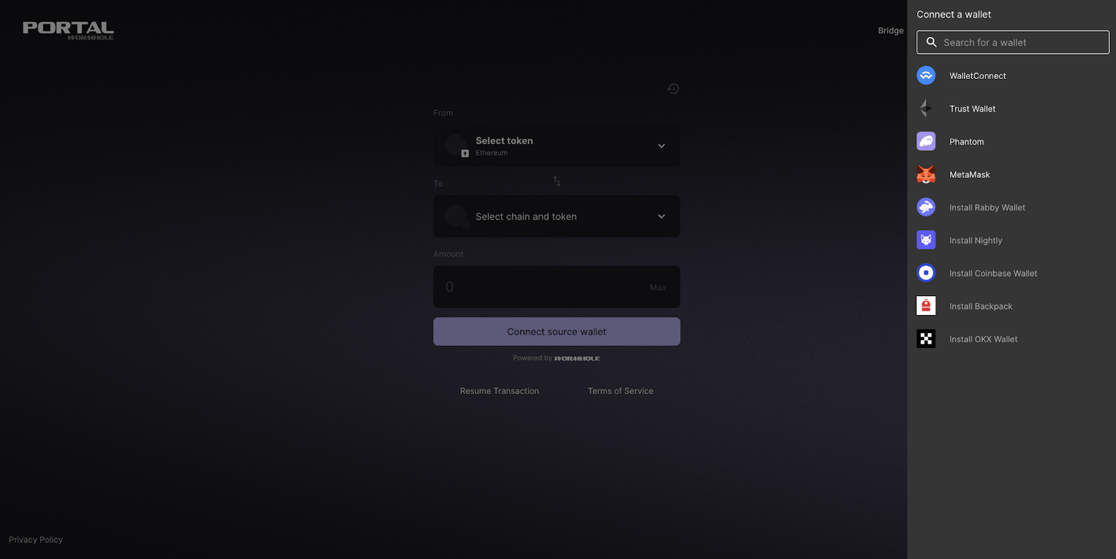 Kết nối source wallet