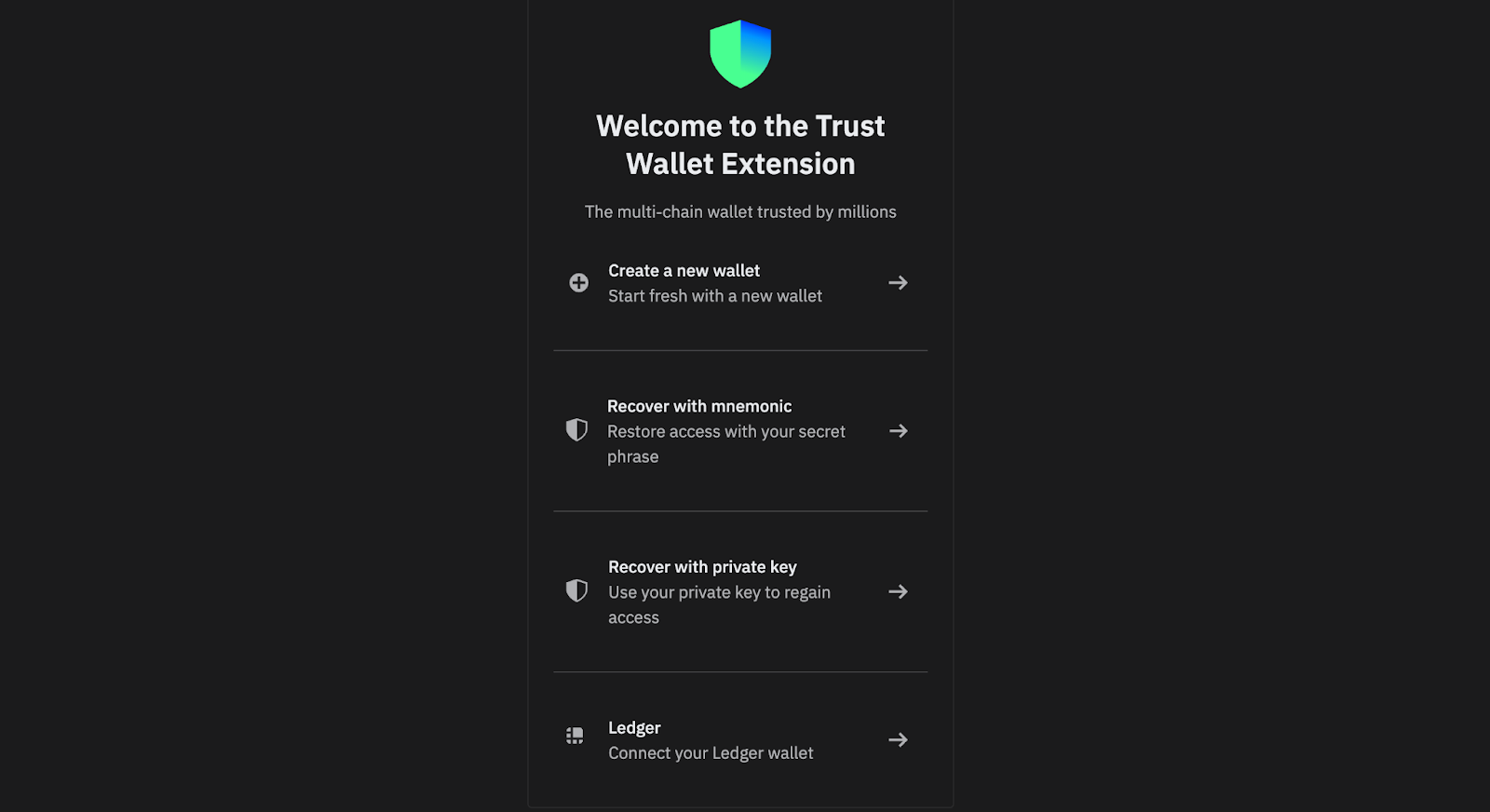 Import ví bằng private key