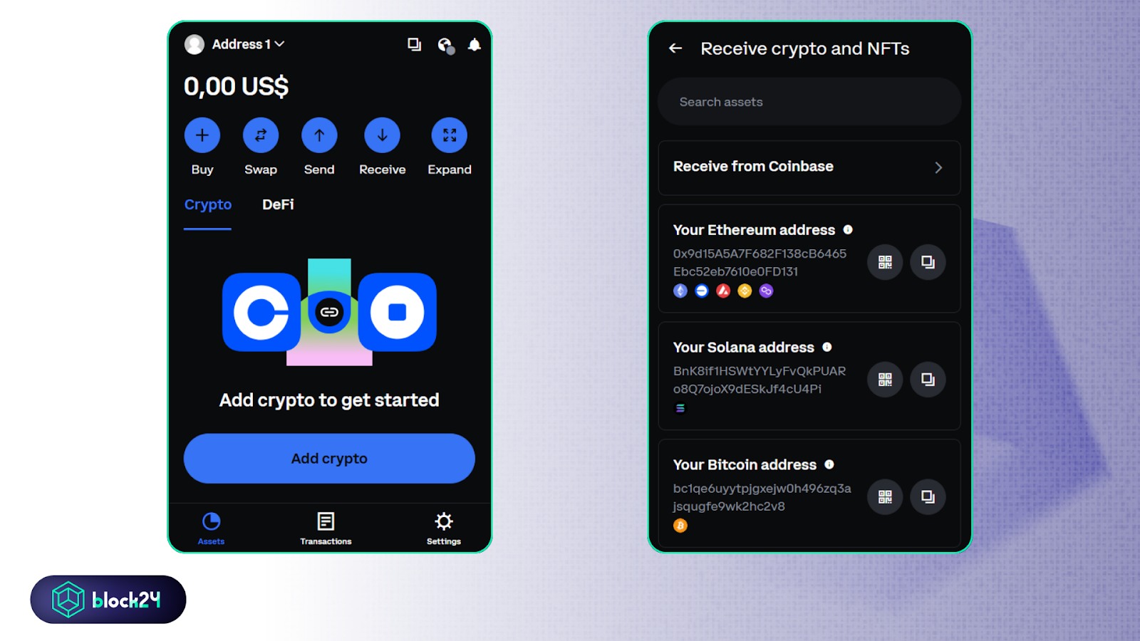 Coinbase Wallet với thiết kế thân thiện, dễ sử dụng