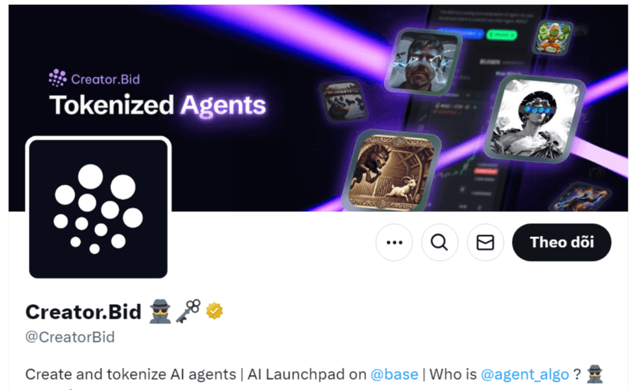 dự án crypto ai agent Creator.Bid