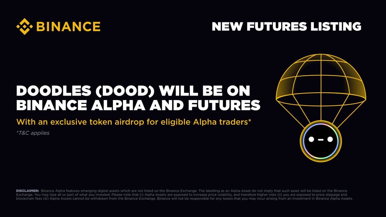 Binance Futures và Alpha đồng loạt công bố niêm yết $DOOD!