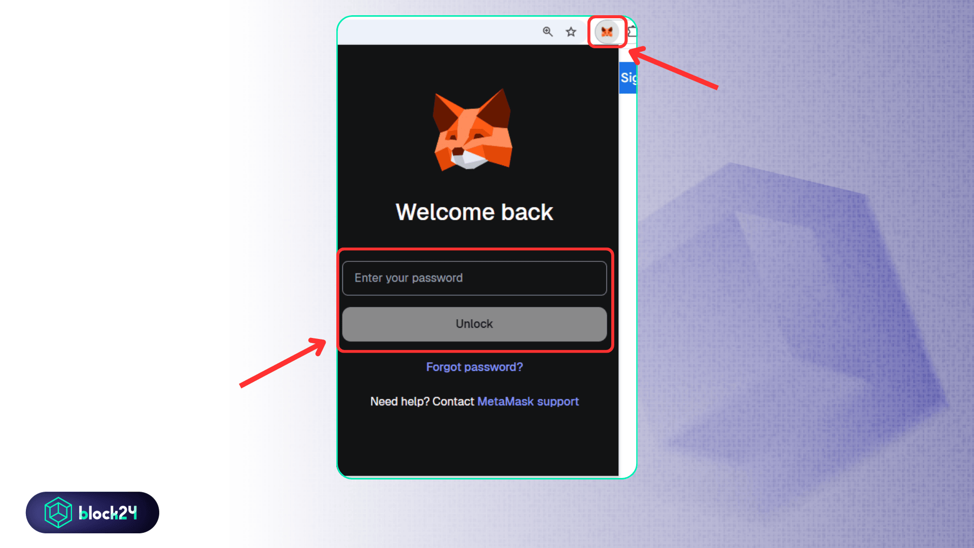 Mở và truy cập vào ví Metamask