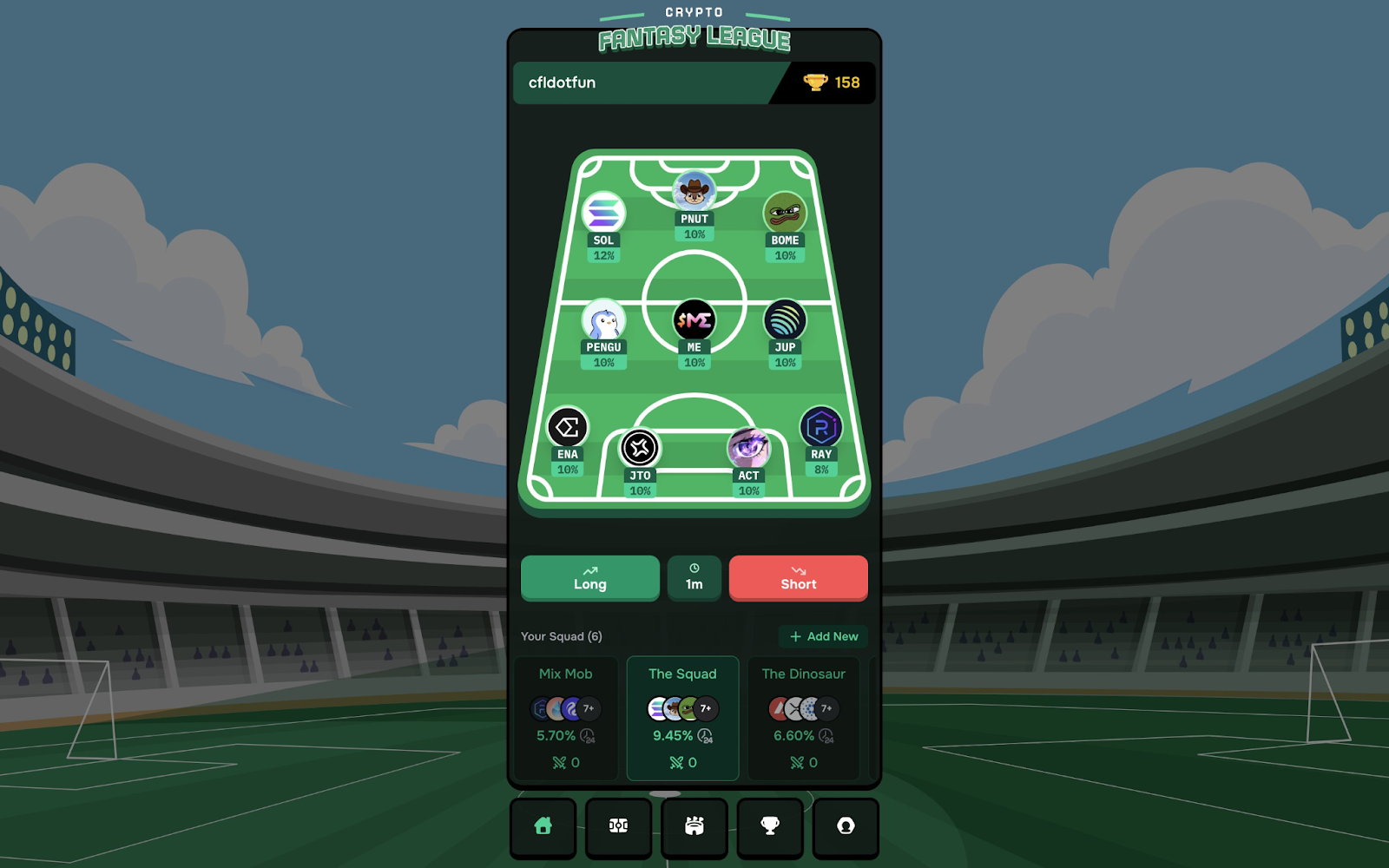 Minh họa game Crypto Fantasy League