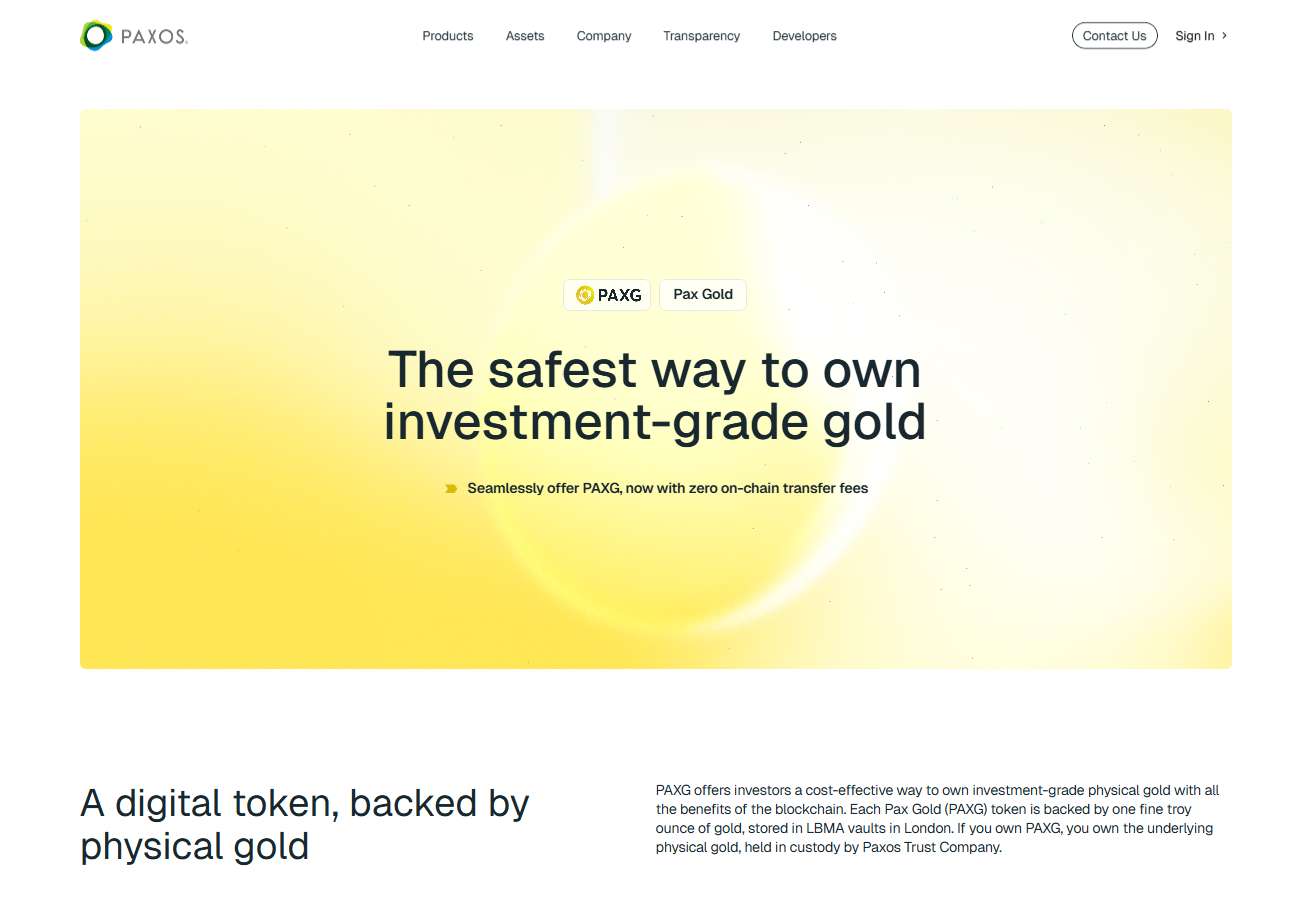Website PAX Gold