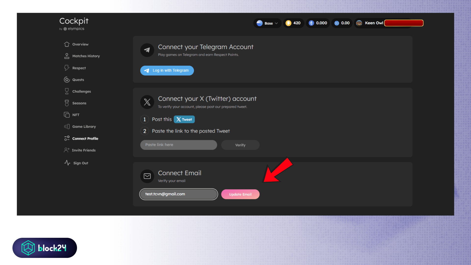 Cập nhật email cá nhân