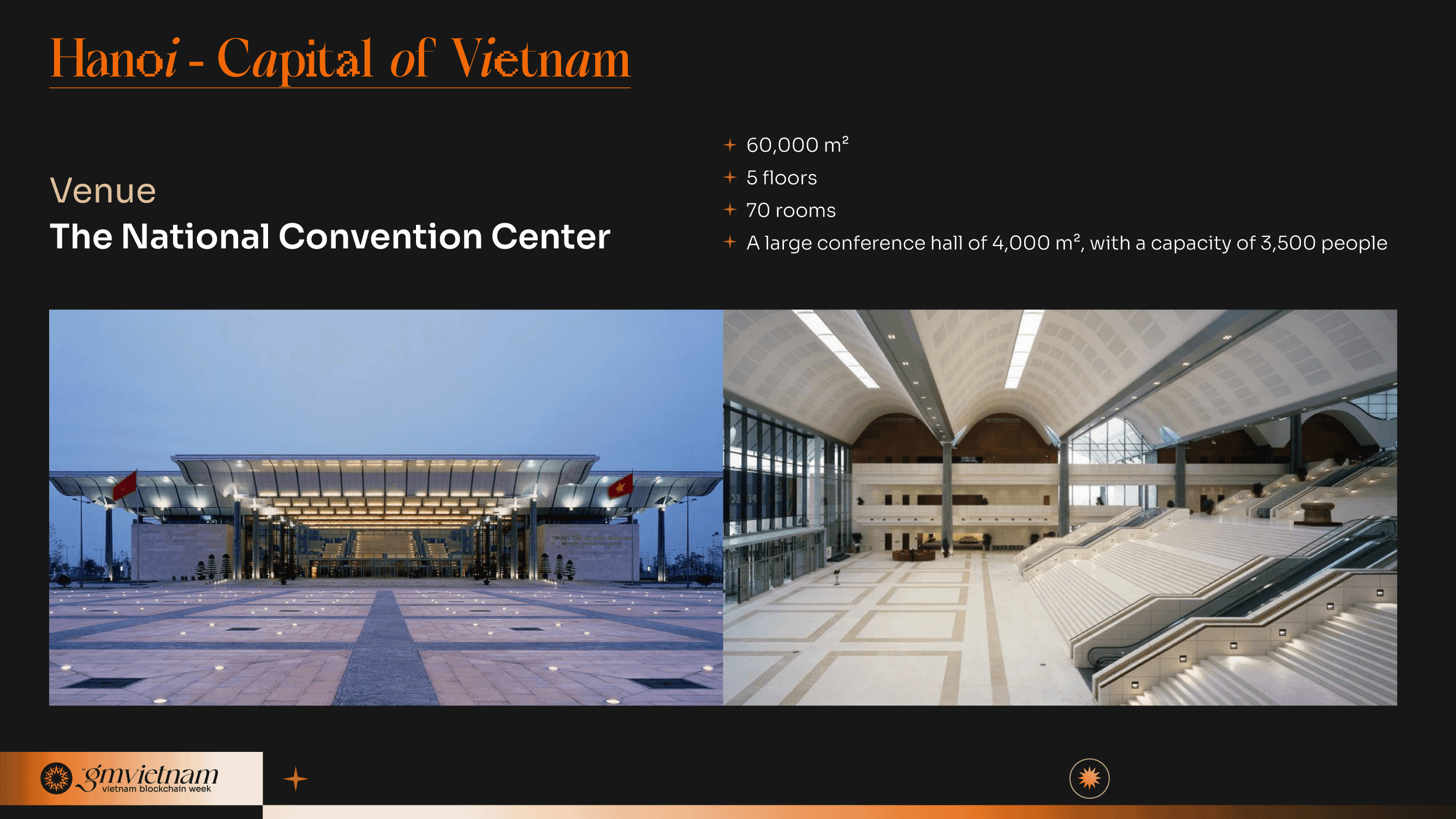 Bối cảnh Trung tâm Hội nghị Quốc gia tại Hà Nội - Nguồn GM Vietnam