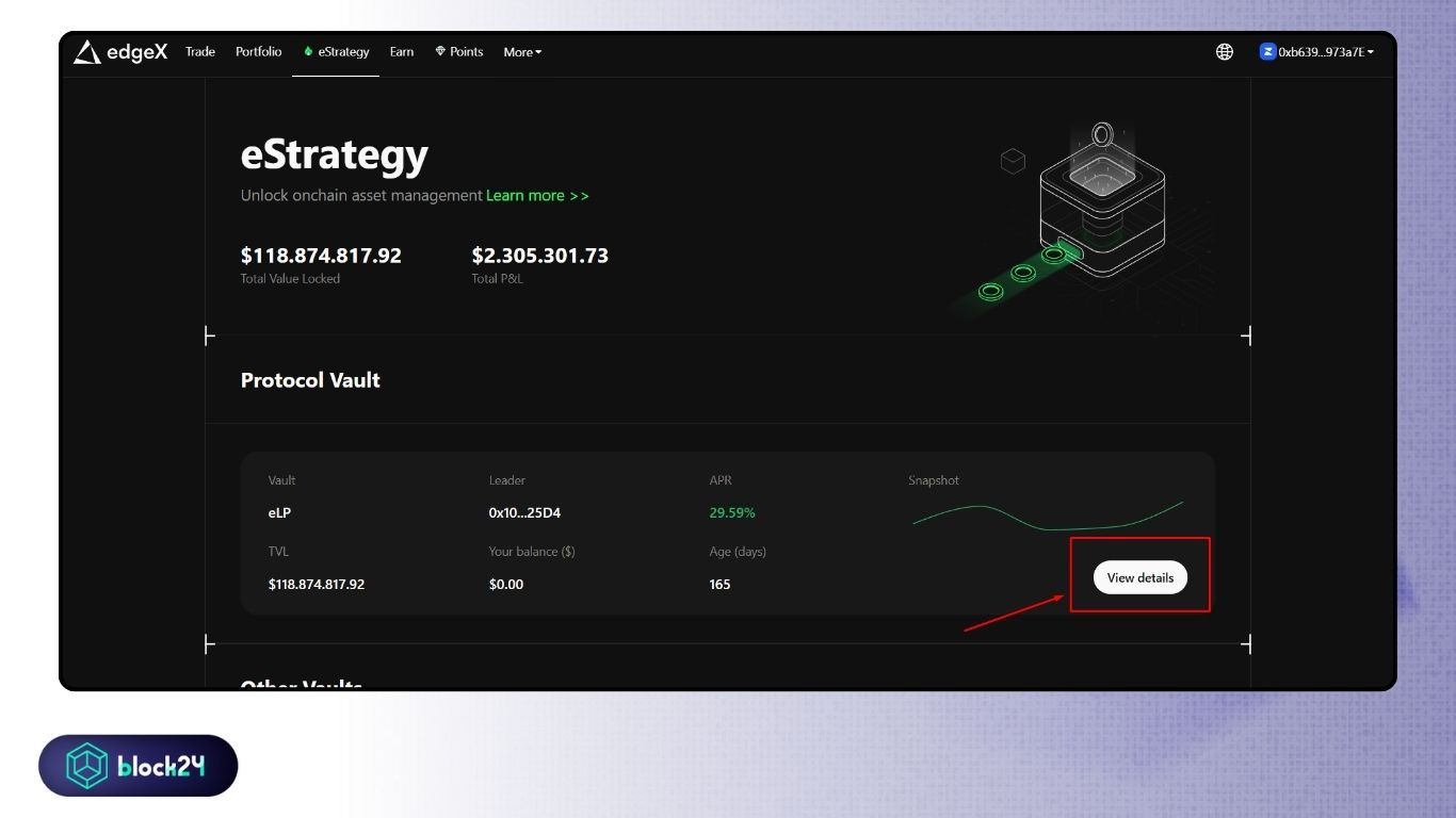 Vào mục eStrategy và bấm View details