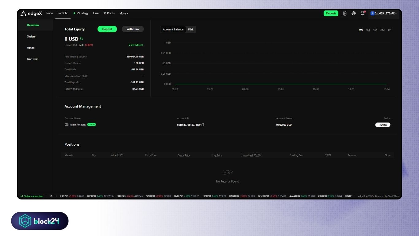 Kiểm tra tài khoản tại mục Portfolio