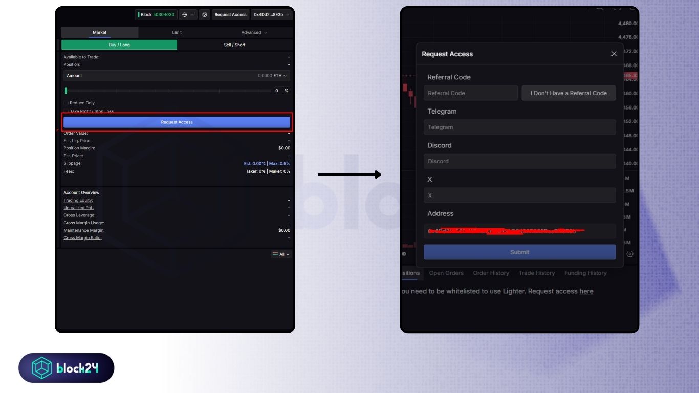 Bấm Request Access