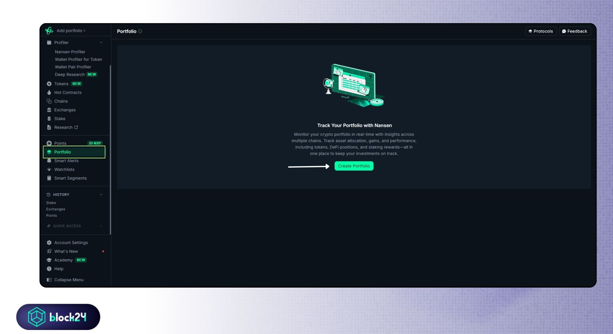 Chọn Create Portfolio