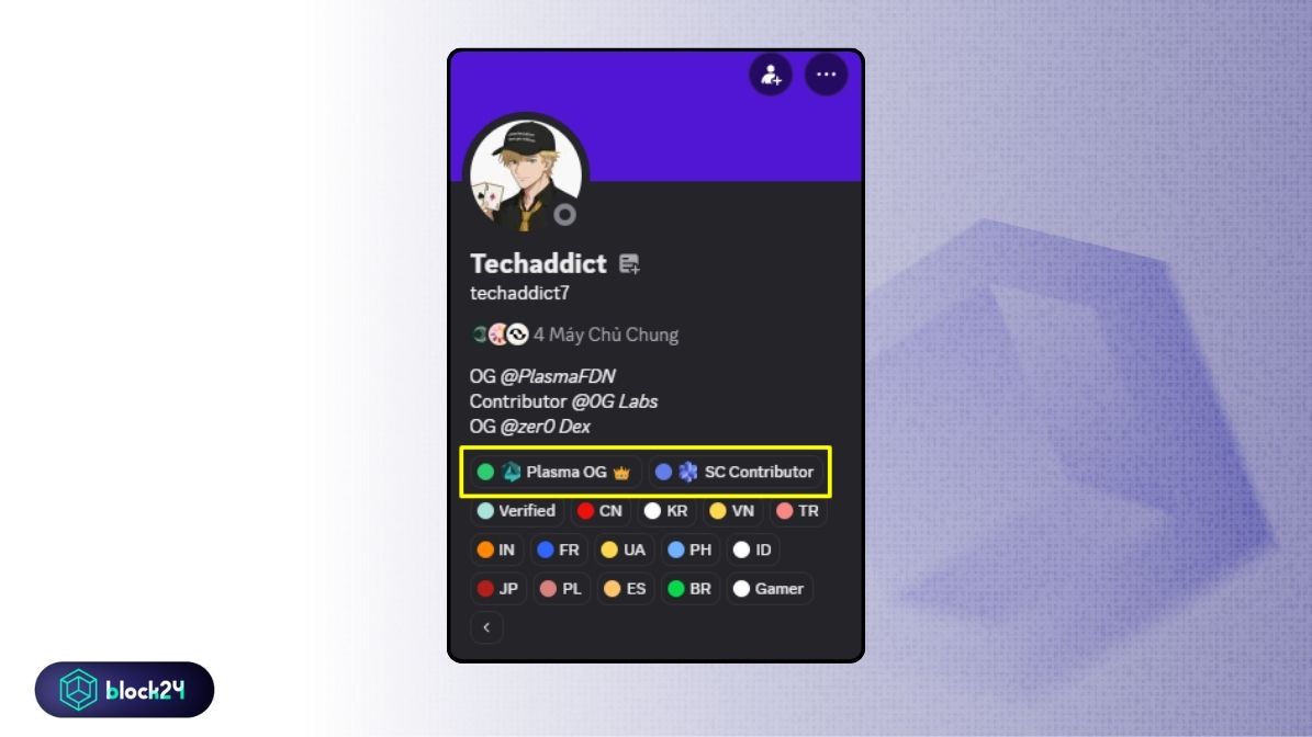 Hoạt động tích cực để nhận role