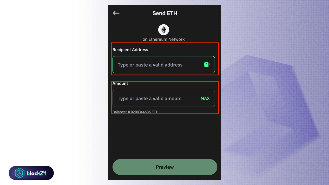 Nhập địa chỉ và số lượng