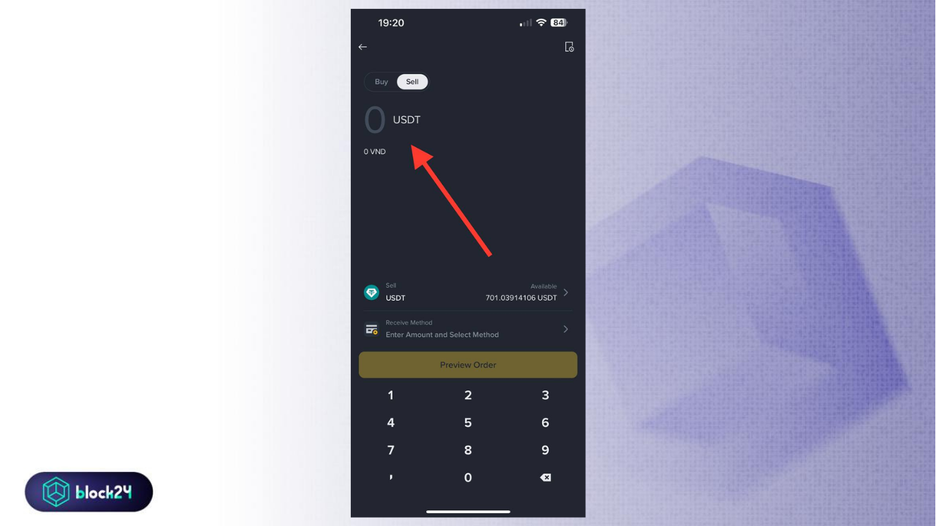 Chọn token và hình thức rút