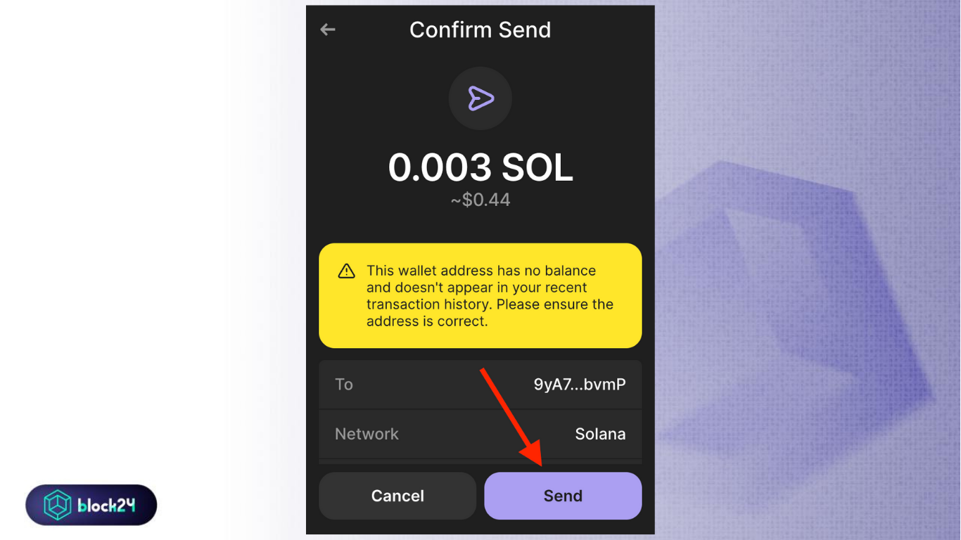 Ấn Send để hoàn thành
