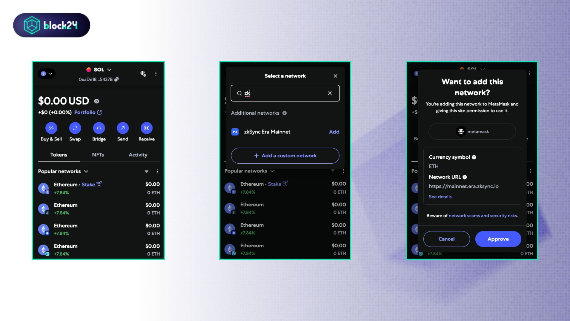 Cách thêm mạng ZKsync Era trực tiếp vào MetaMask