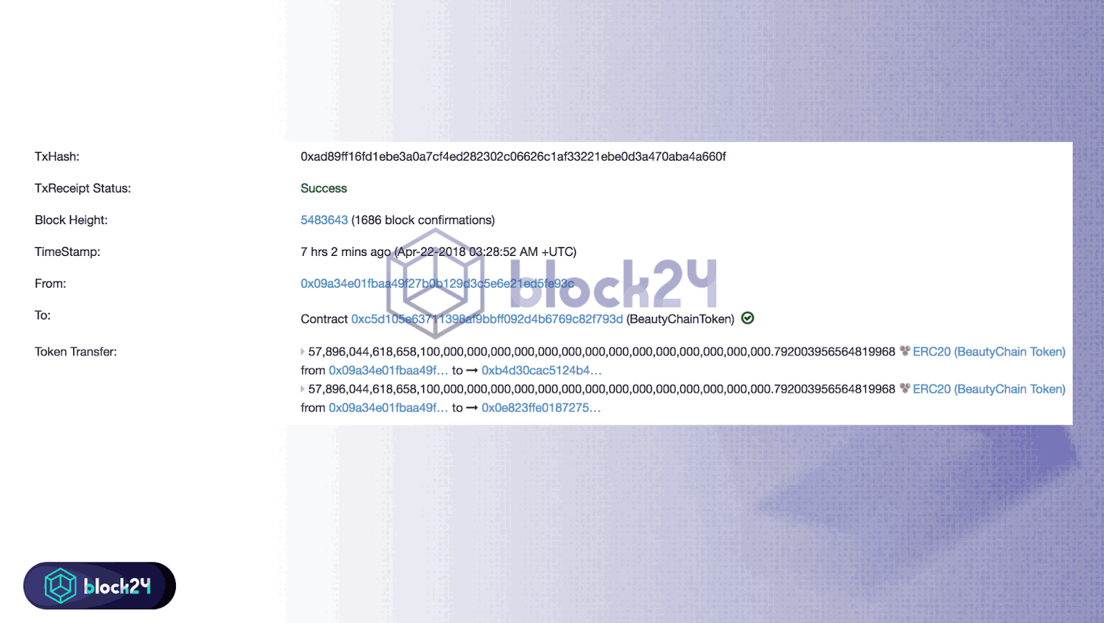 Lỗi tràn số khi giao dịch token ERC20 (BeautyChainToken)