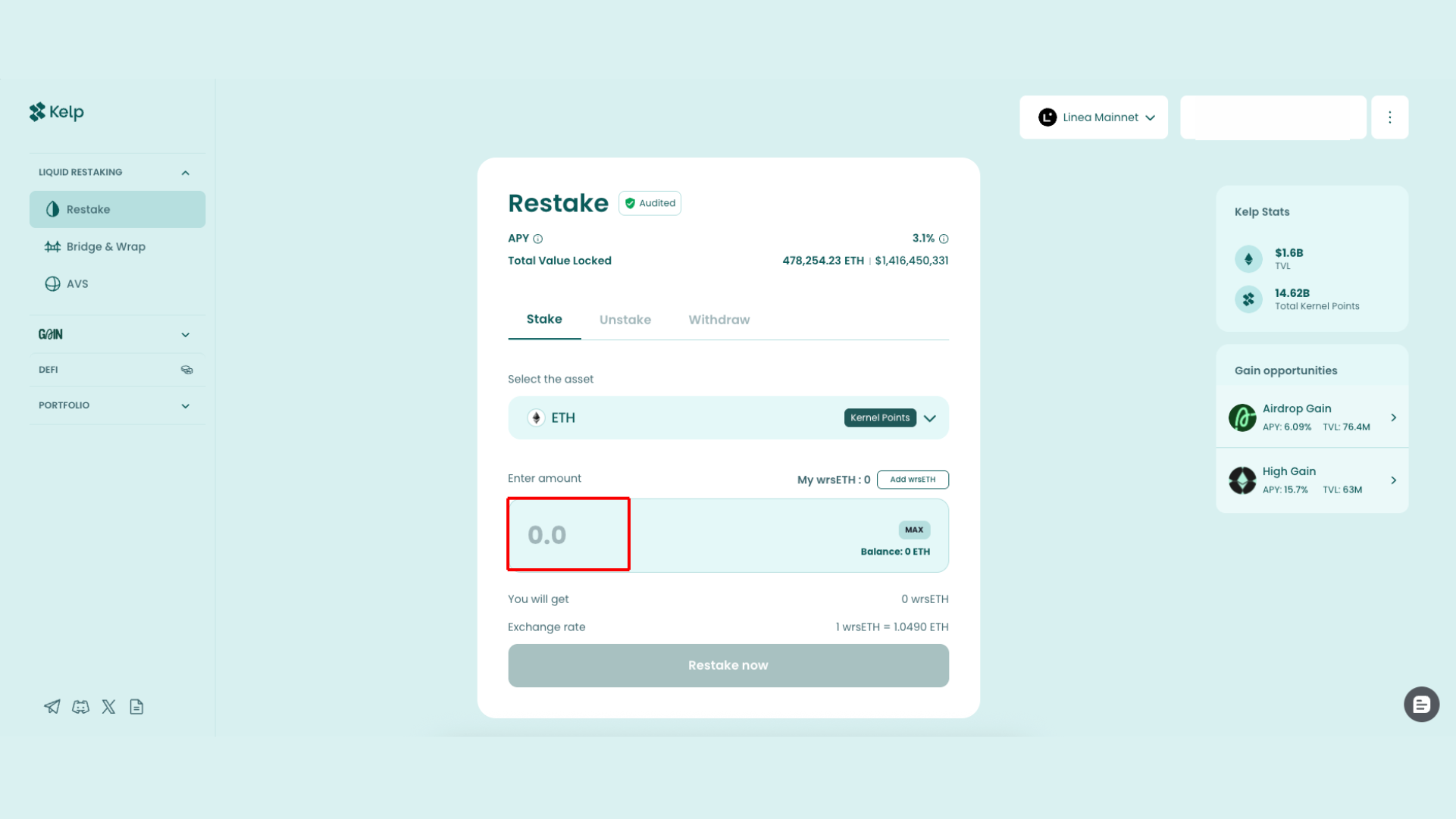 tương tác dApp trên Linea