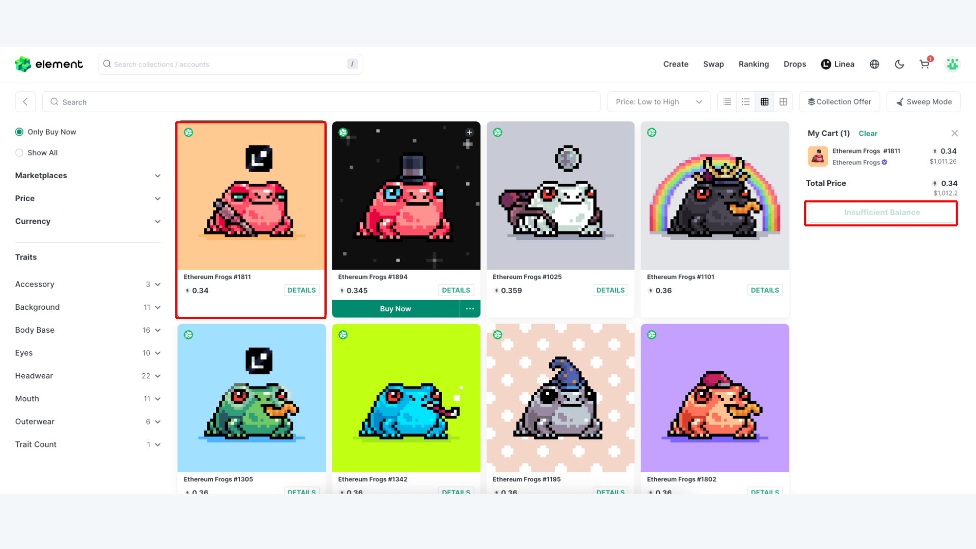 tương tác dApp trên Linea