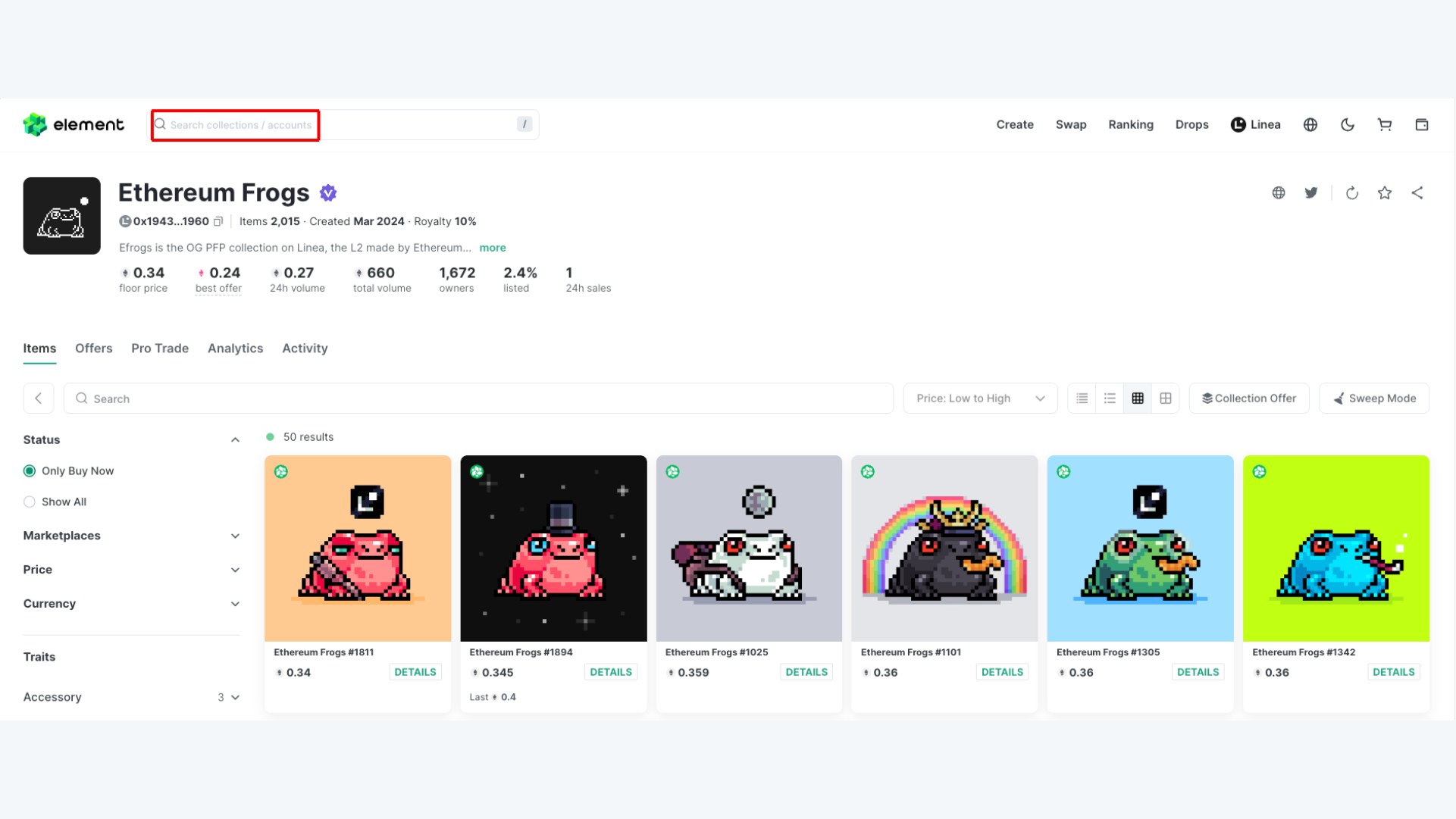 tương tác dApp trên Linea