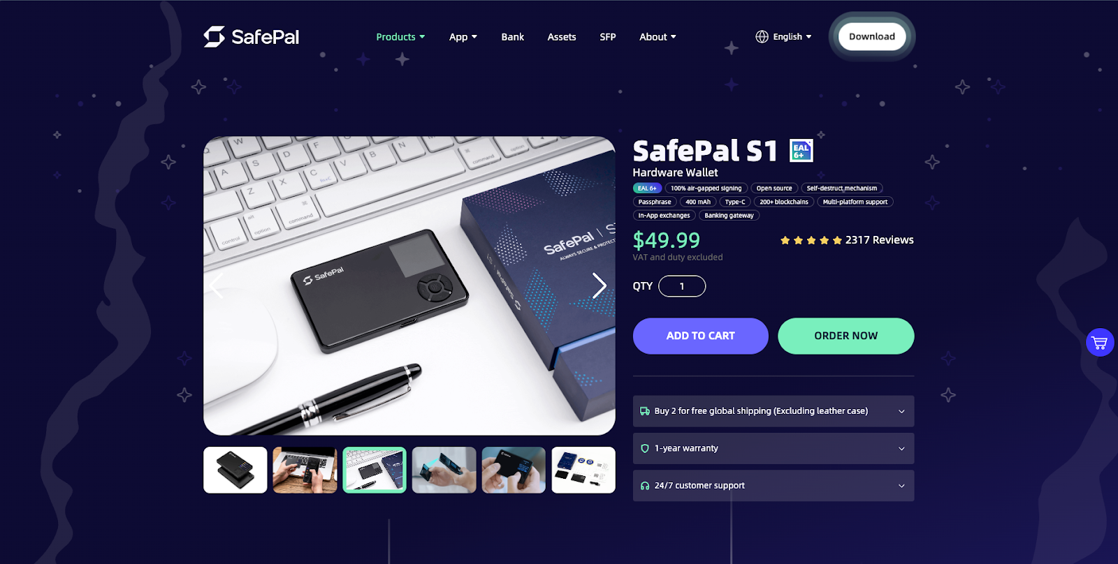 Sản phẩm ví cứng SafePal S1
