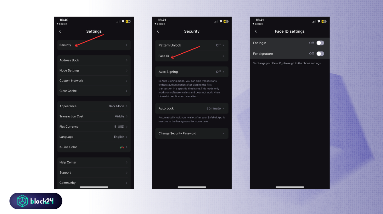 Các bước kích hoạt FaceID