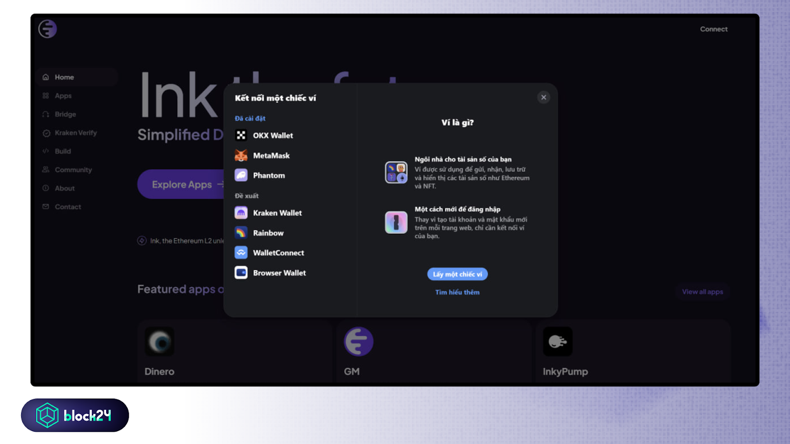 Connect wallet phù hợp