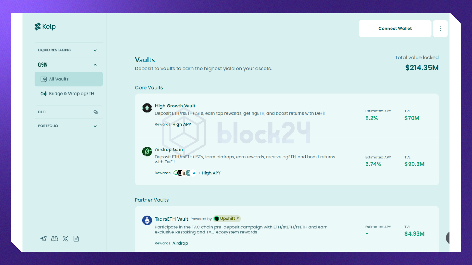 Gain, vault giúp tối ưu lợi suất của KernelDAO