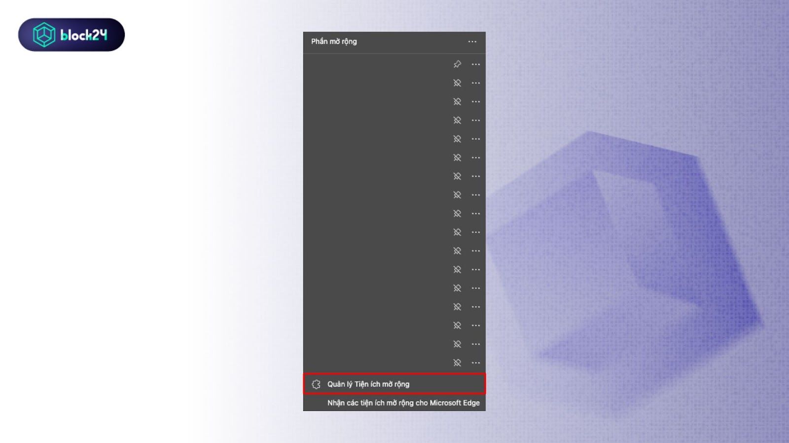 Extension Management trên Chrome/Edge