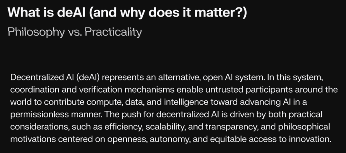 Định nghĩa DeAI (Nguồn: Messari report)