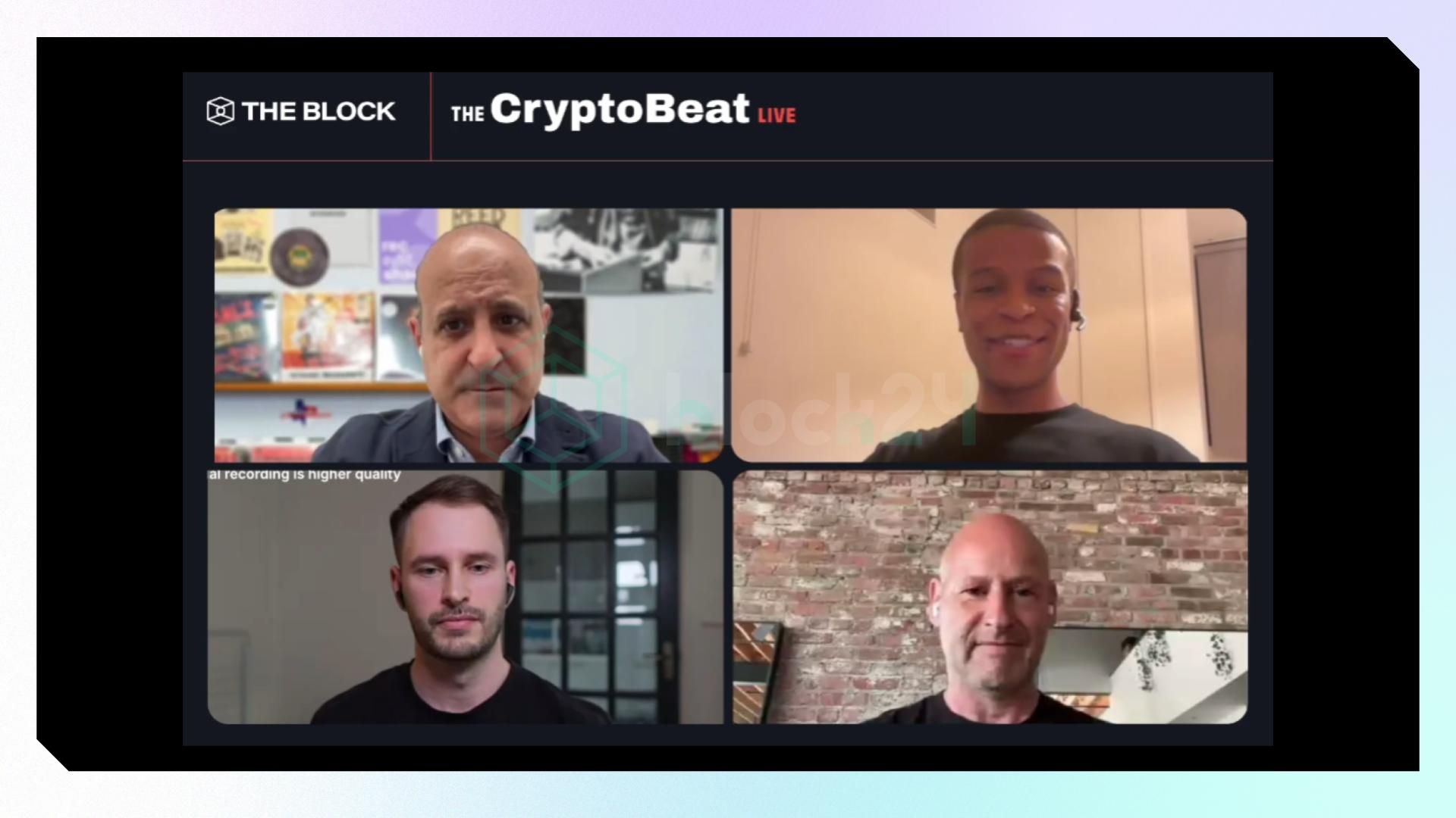 Joseph Lubin (dưới cùng bên phải) trong cuộc phỏng vấn trên podcast của The Block